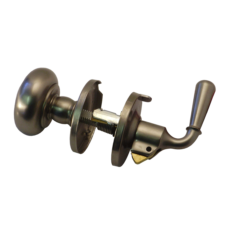 Screen Door Lock: Single Bore: US19 Satin  Nickel