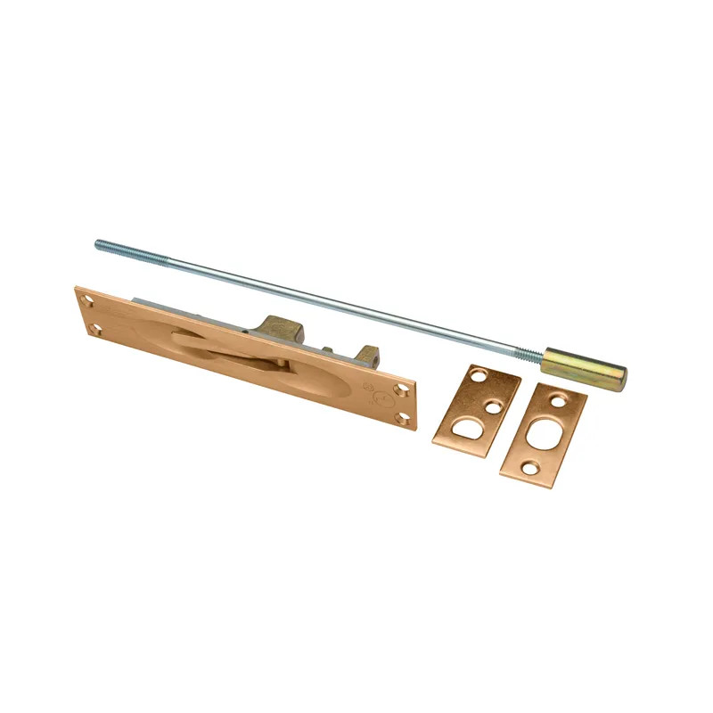 Flush Bolt- 12" Manual: Faceplate 1" x 6-3/4"