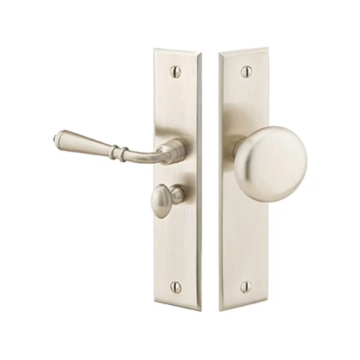 Screen/Storm Mortise Door Lock-Rectangular Style US15 Satin Nickel