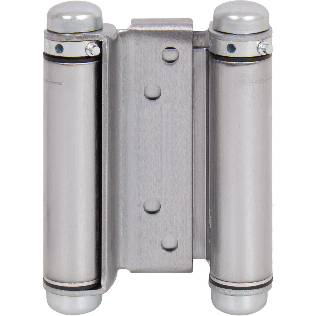Satin Chrome Double Acting Pair of Hinges