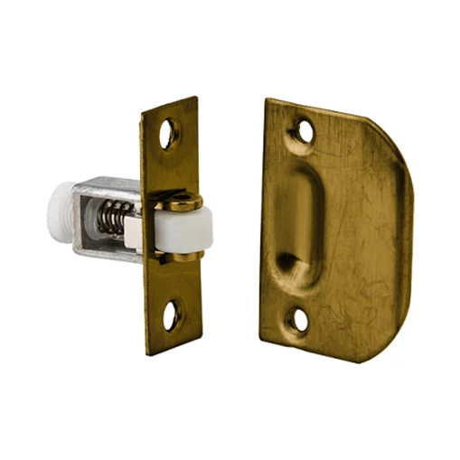335 Roller Catch - 609 Antique Brass Fixed Strike