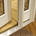 Mill finish inswing sill shown with doors