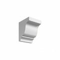 Primed wall-mounted dentil block on a white background