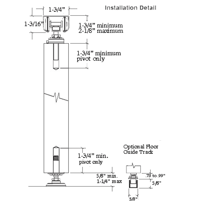 Track for Pocket Hardware: PD250N-01