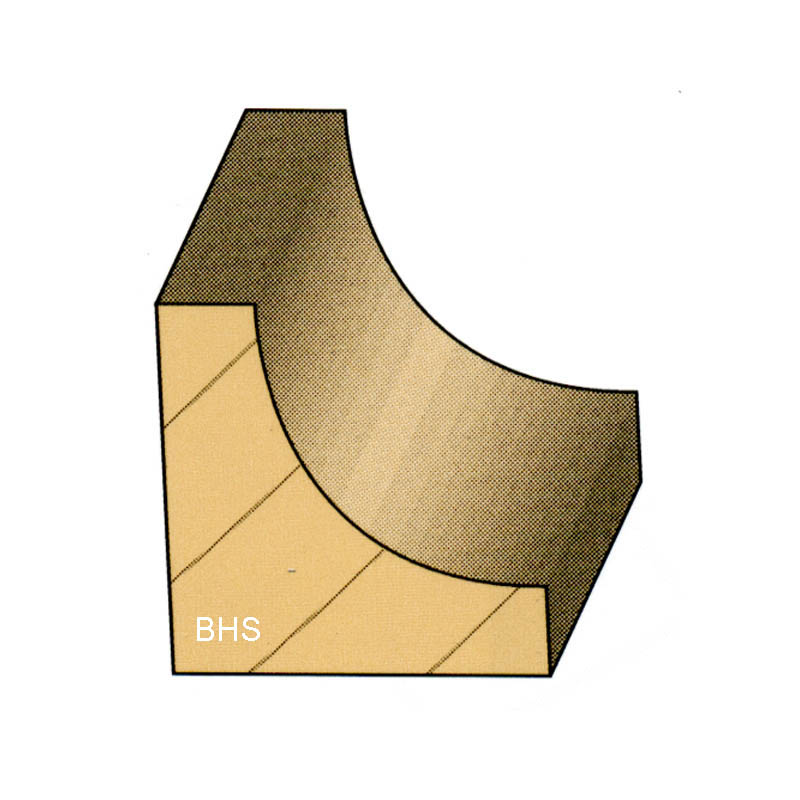Technical drawing of a Cove mold on a white background