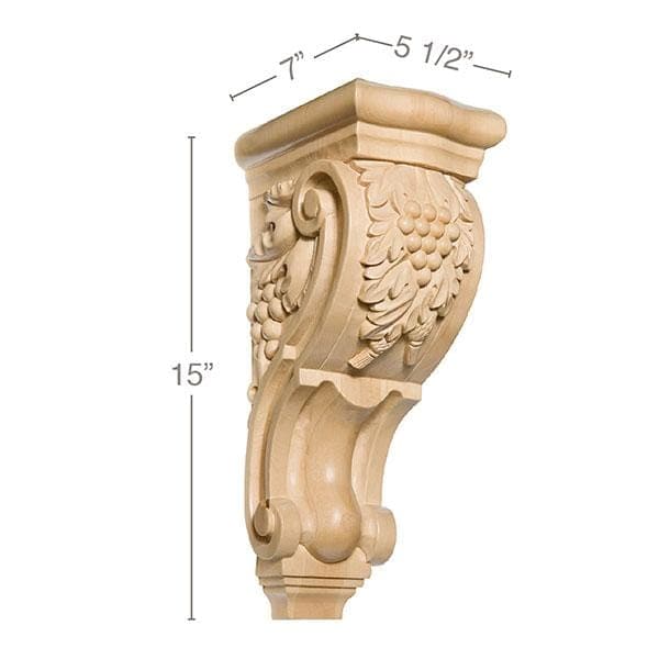 CRV5110 Large Grapevine Tassel Corbel