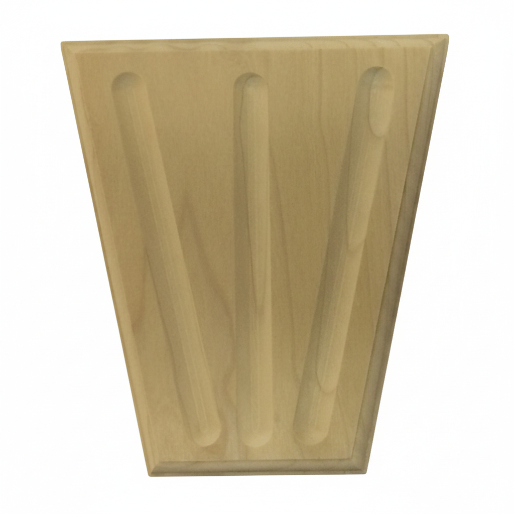 Fluted Wood Keystone Frontal View