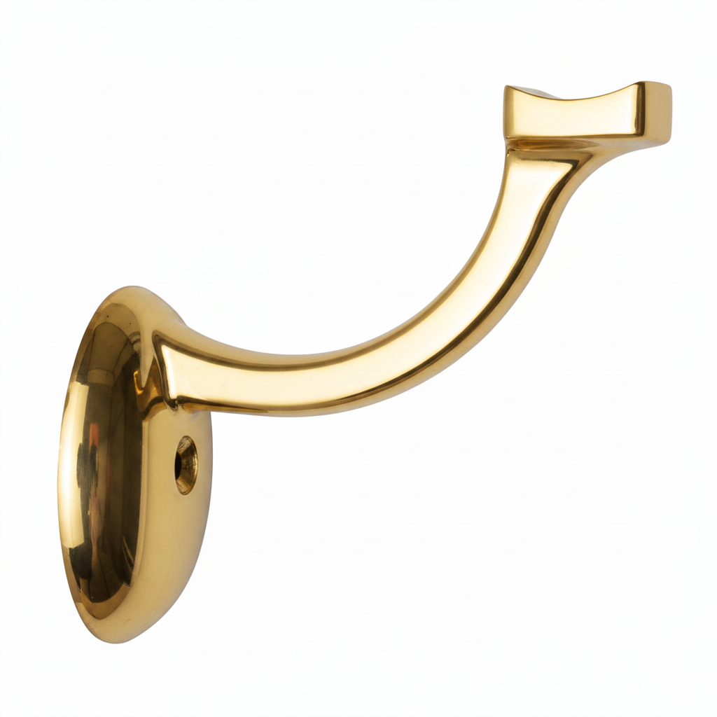 HR606 Handrail Bracket Bright Brass US3