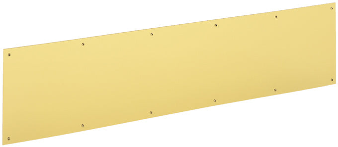 Bright Brass Kick Plate on White Backround