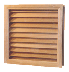 Door Wood Louver Insert -  Flat Slat Wide
