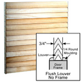 Louver Pad Door Insert with Molding: Chevron Louver