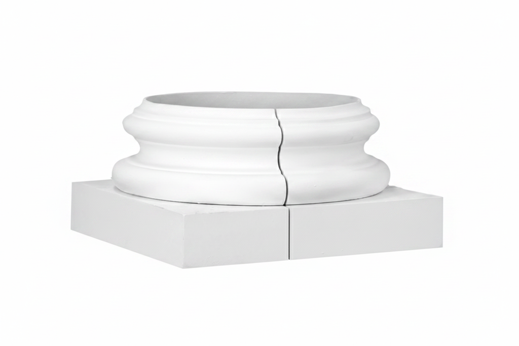 Round Attic Base with Vertical Split Line