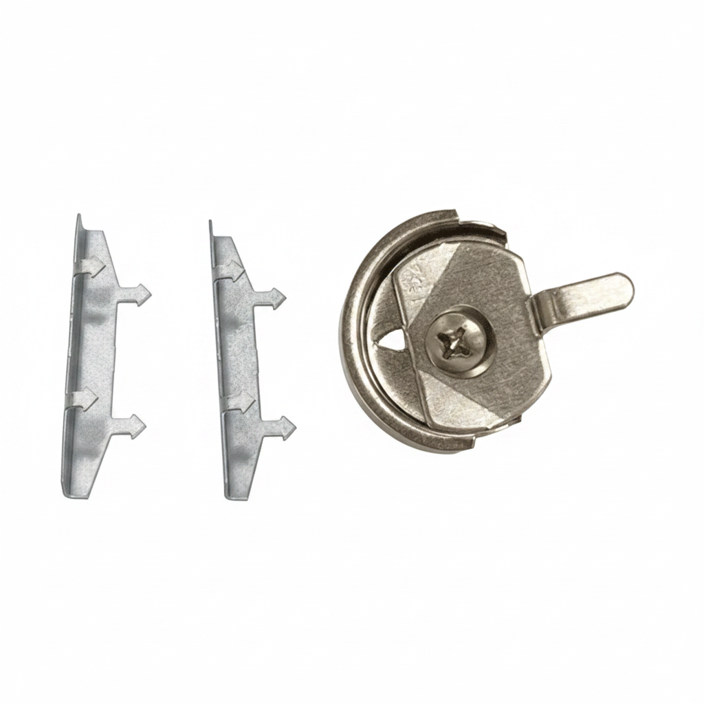 Satin Nickel Latch - Pure White Background