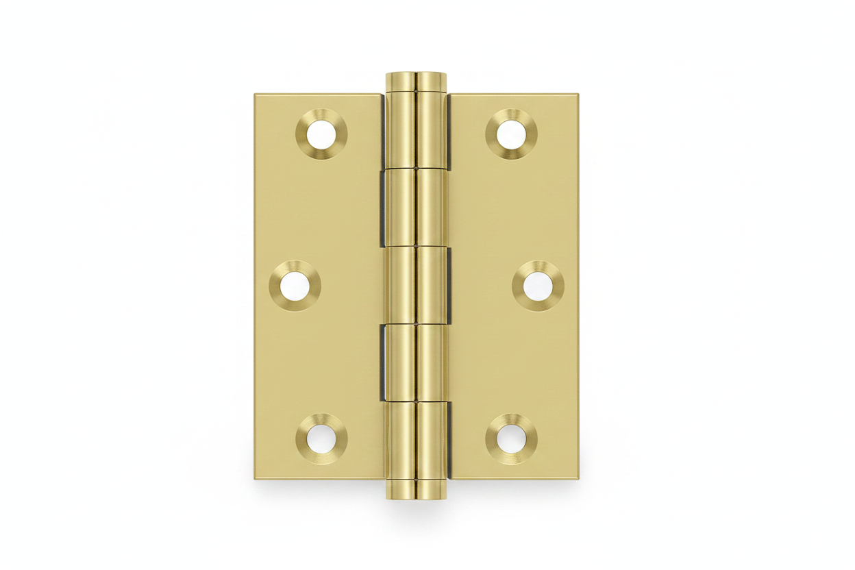 Sharpened Polished Brass Door Hinge