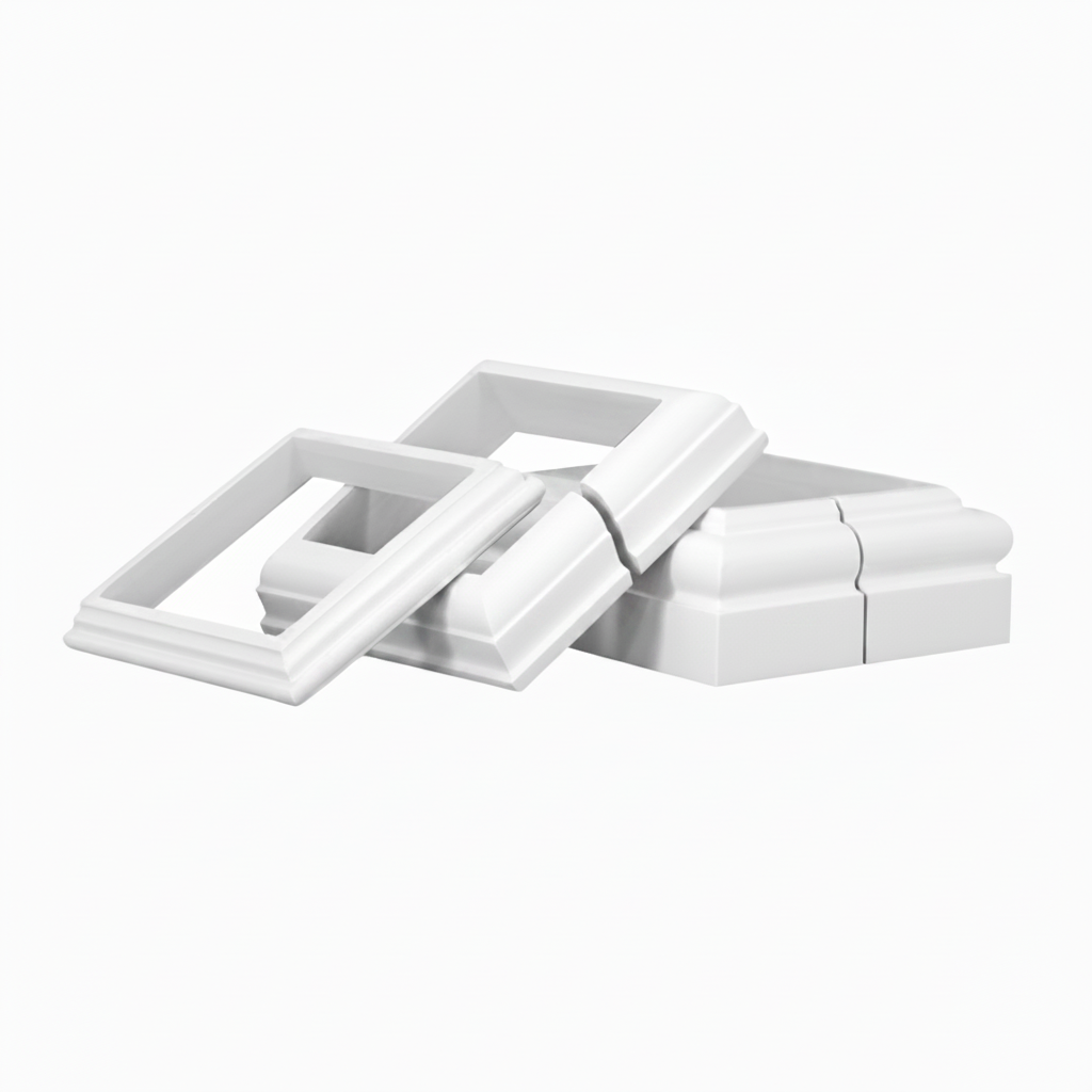 Square Tuscan Column  cap and base Split 