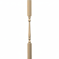 Computer generated image of a wood baluster a white background