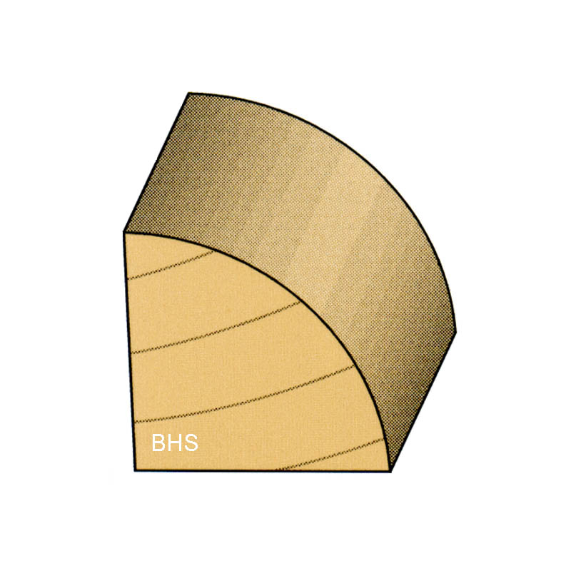 Line Drawing of Quarter Round