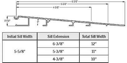 Door Sill - Extenders for Residential Z-Series